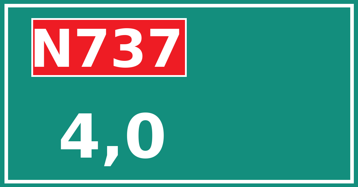 Hectometerbord N737 4,0