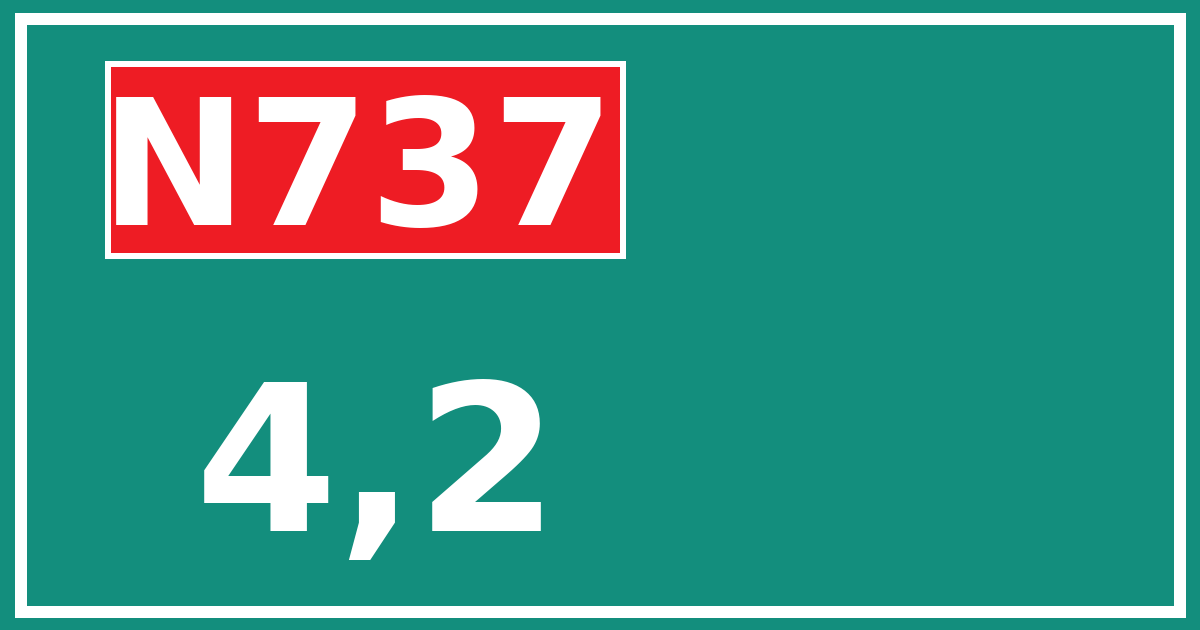 Hectometerbord N737 4,2
