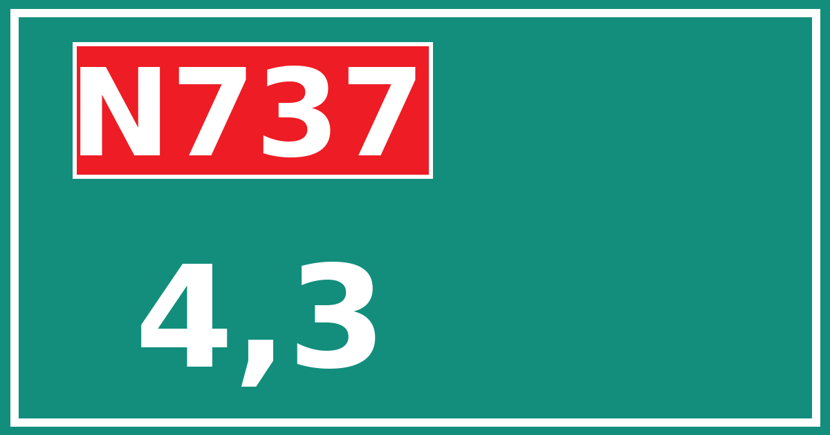 Hectometerbord N737 4,3