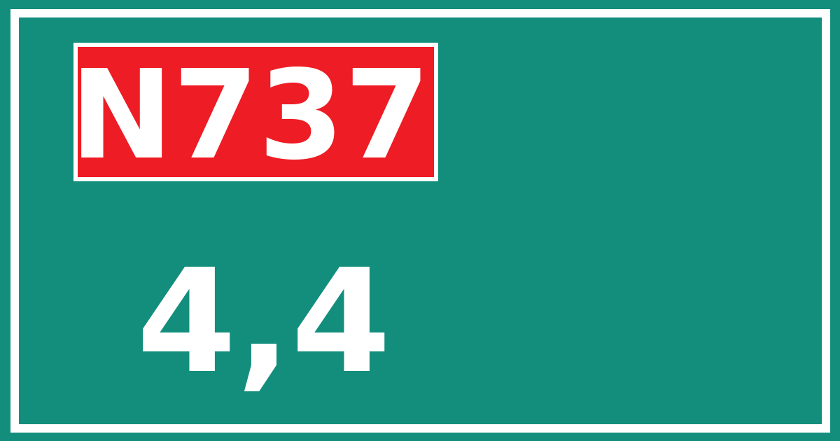 Hectometerbord N737 4,4