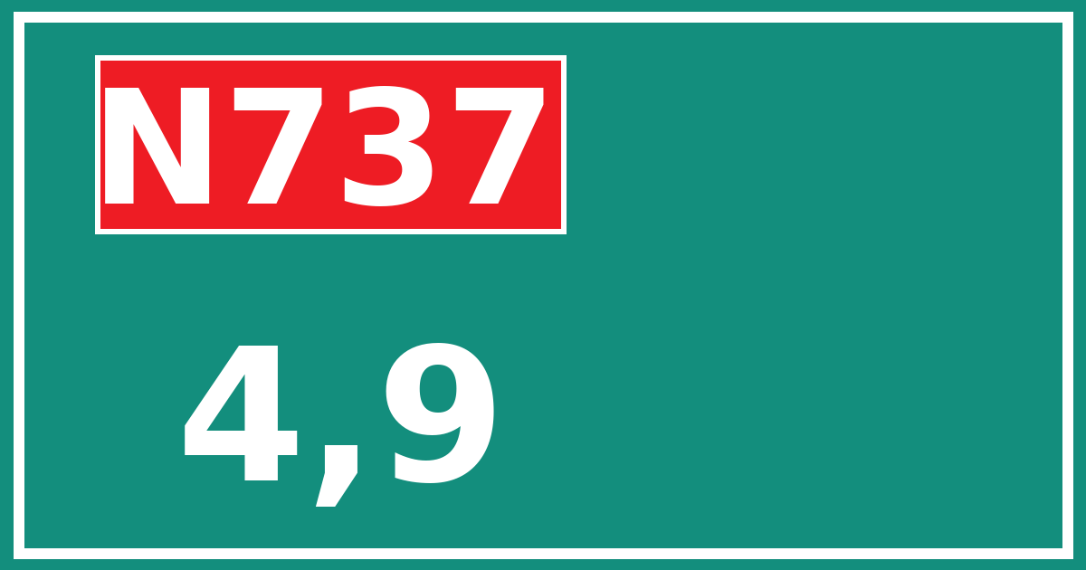 Hectometerbord N737 4,9