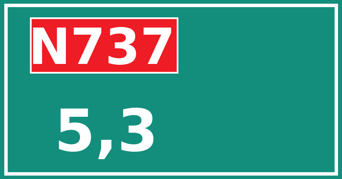 Hectometerbord N737 5,3