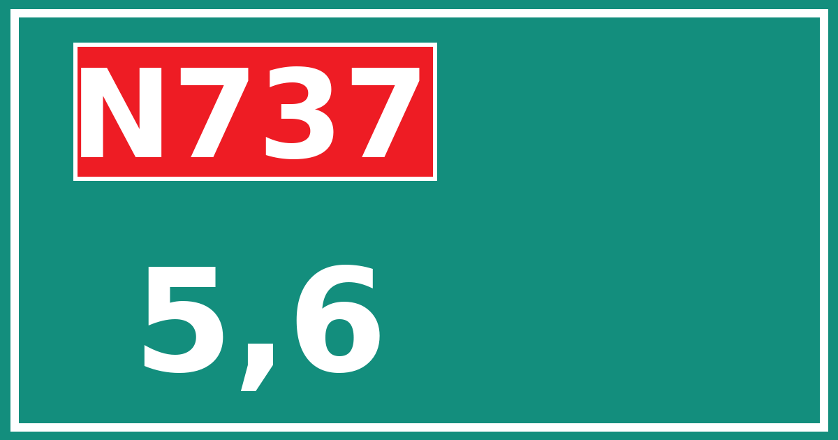 Hectometerbord N737 5,6