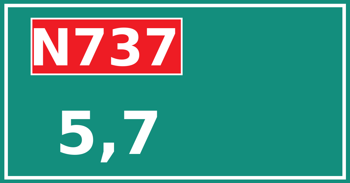 Hectometerbord N737 5,7