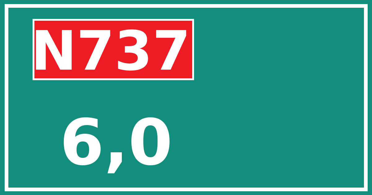 Hectometerbord N737 6,0