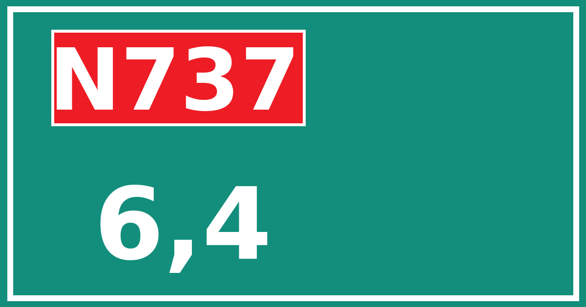 Hectometerbord N737 6,4