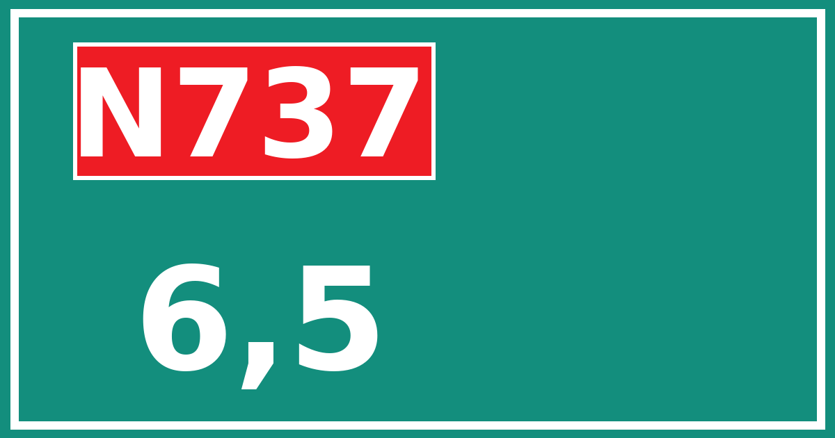 Hectometerbord N737 6,5