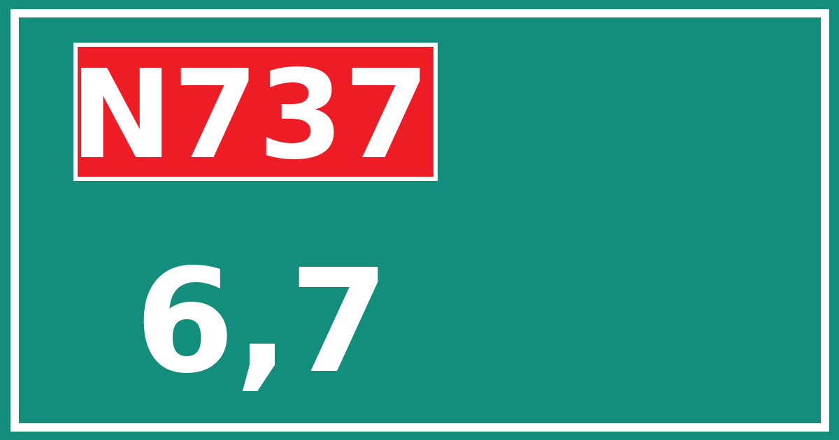 Hectometerbord N737 6,7