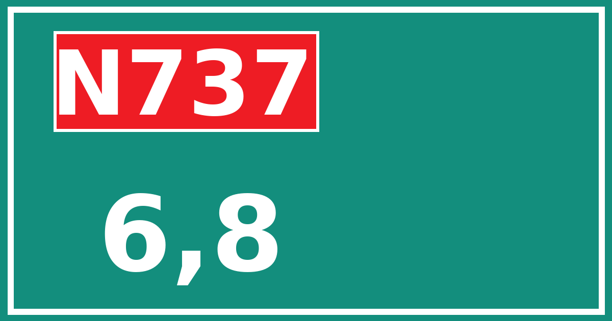 Hectometerbord N737 6,8