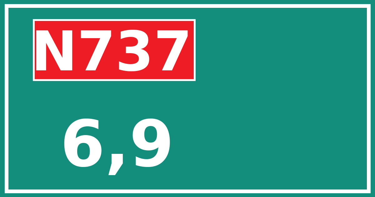 Hectometerbord N737 6,9