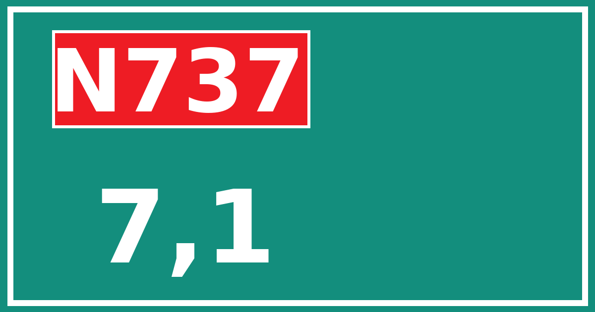 Hectometerbord N737 7,1