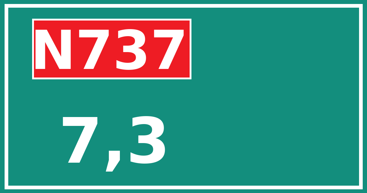 Hectometerbord N737 7,3