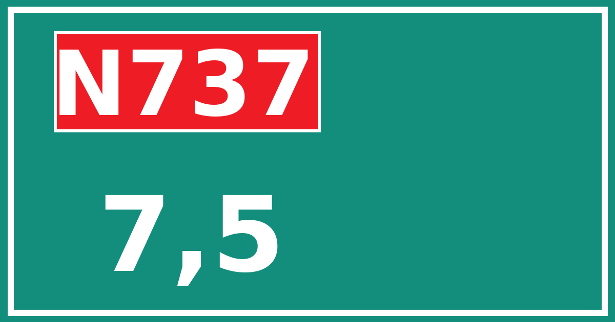 Hectometerbord N737 7,5