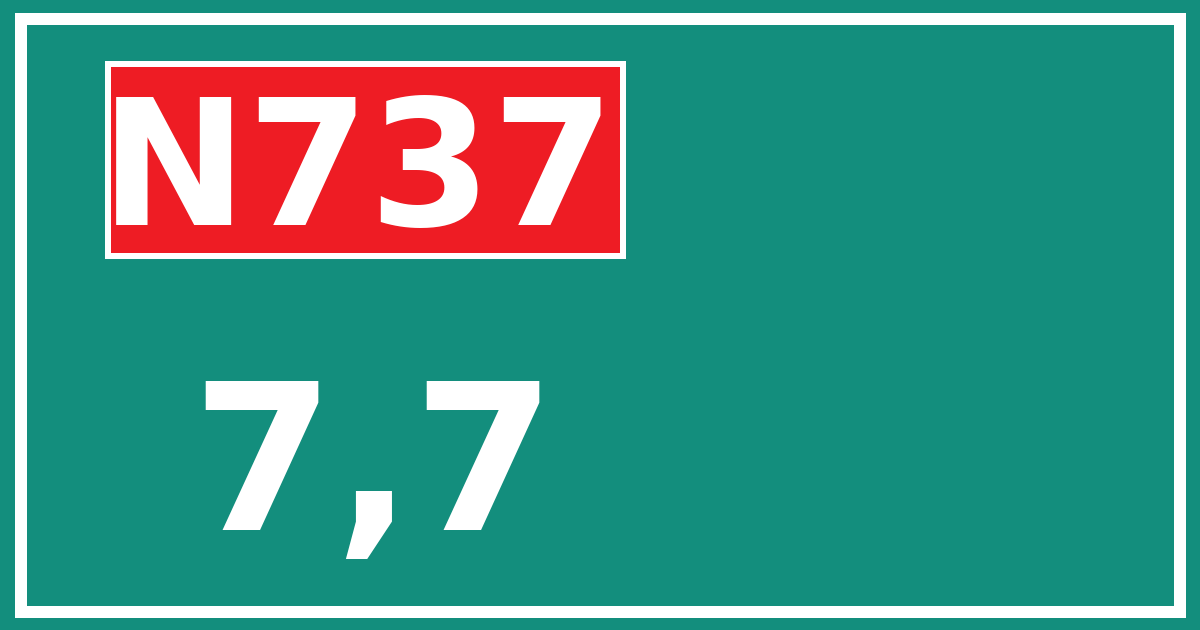 Hectometerbord N737 7,7