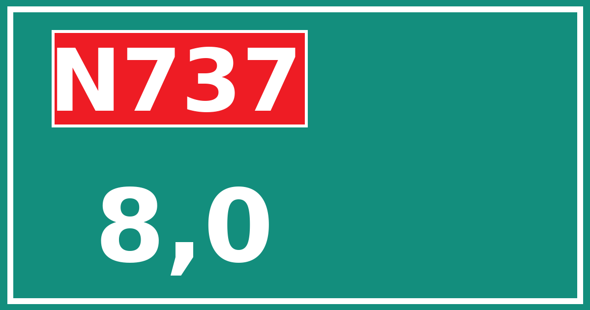 Hectometerbord N737 8,0