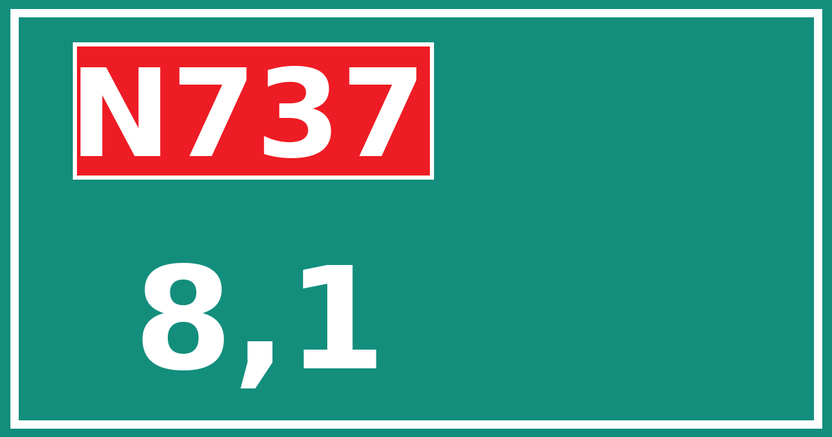 Hectometerbord N737 8,1