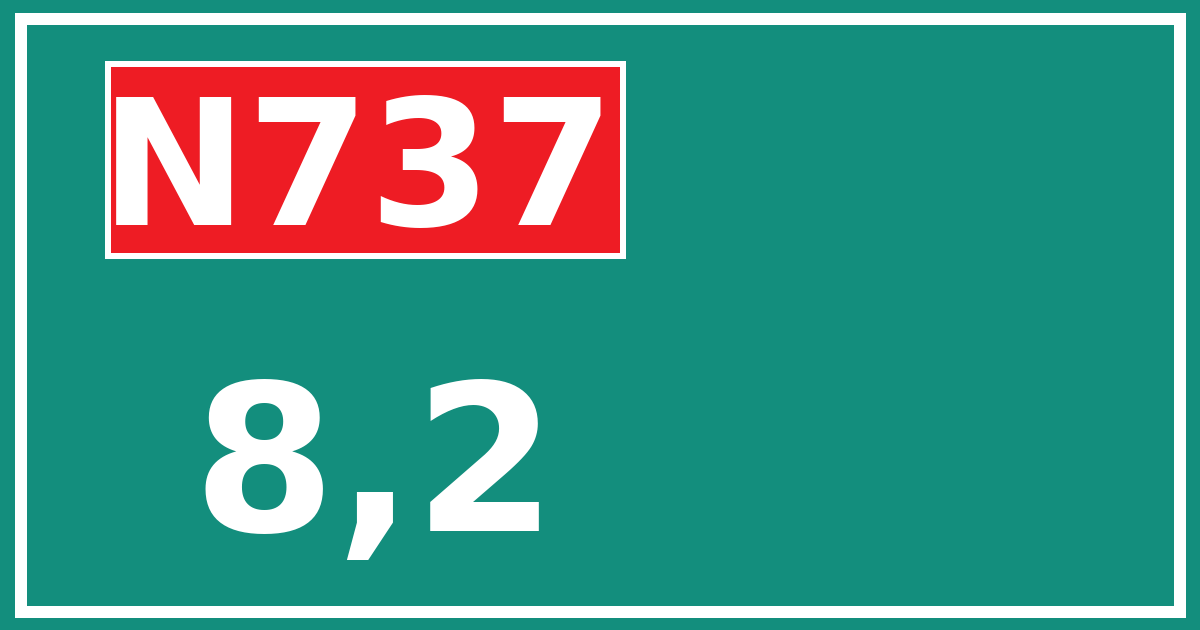 Hectometerbord N737 8,2