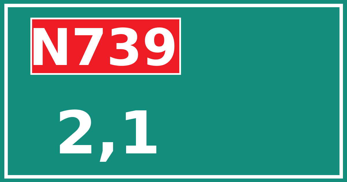 Hectometerbord N739 2,1