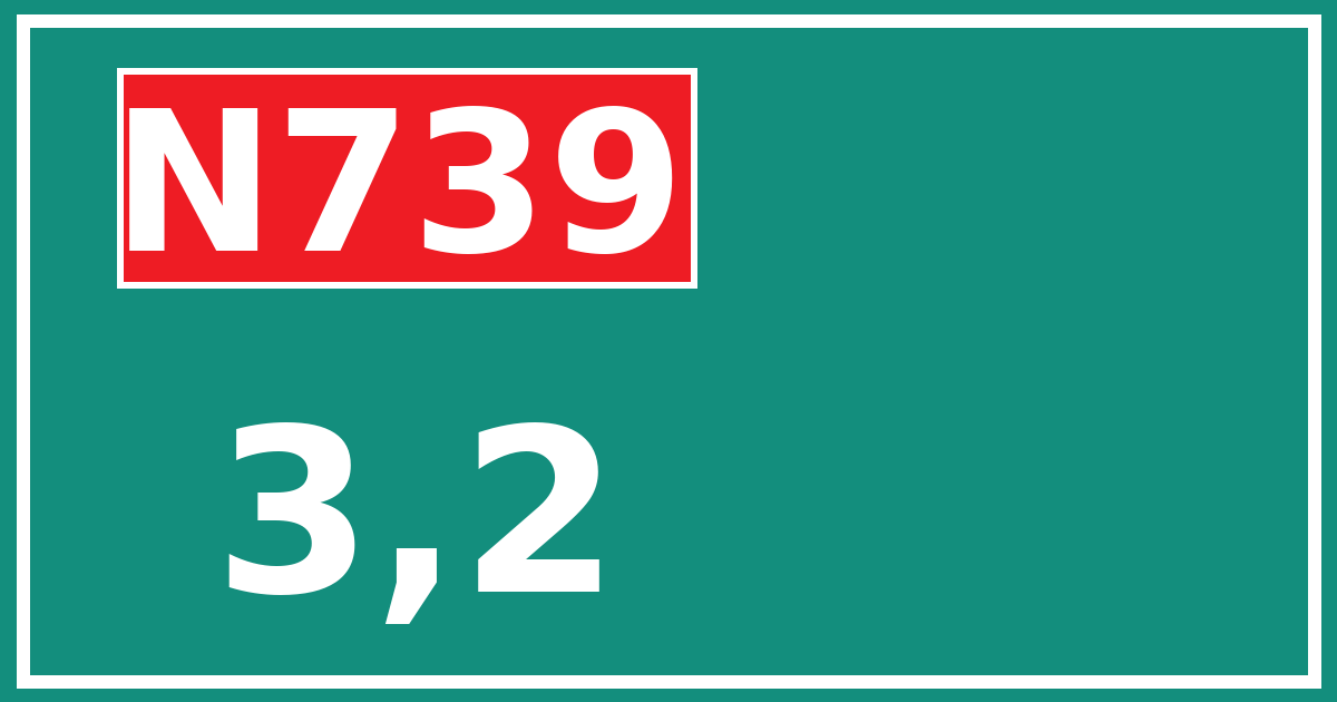 Hectometerbord N739 3,2