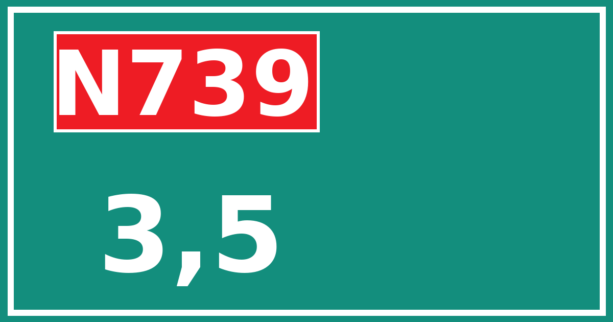 Hectometerbord N739 3,5