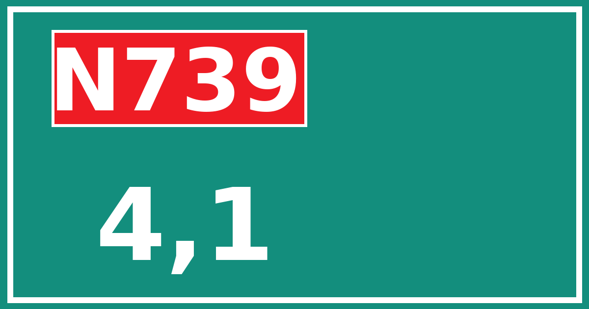 Hectometerbord N739 4,1