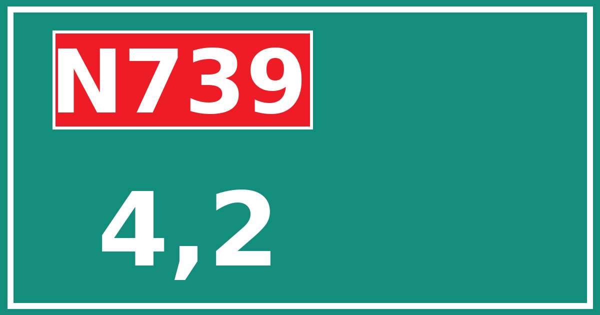 Hectometerbord N739 4,2