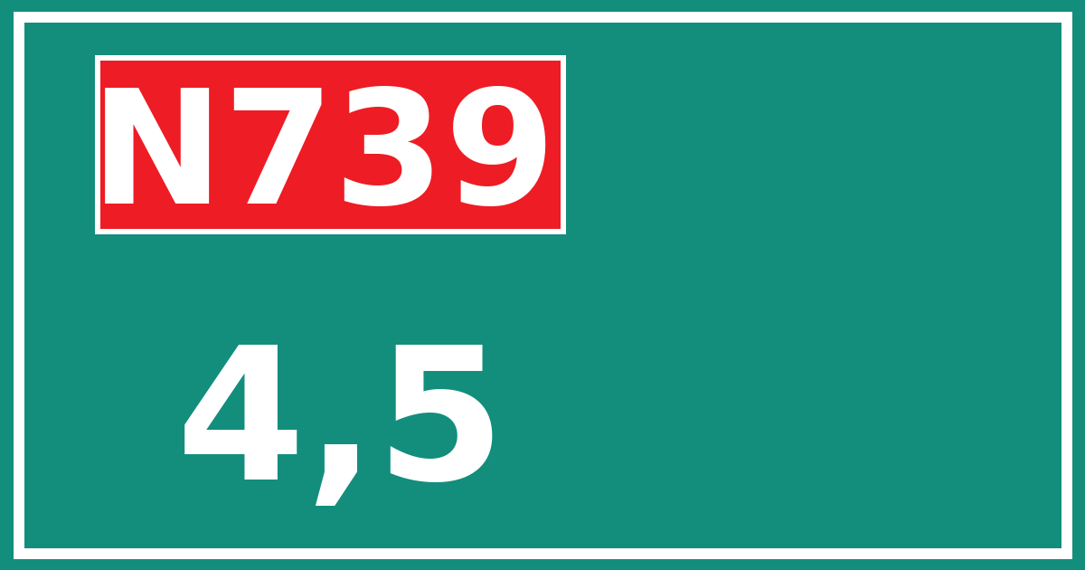 Hectometerbord N739 4,5
