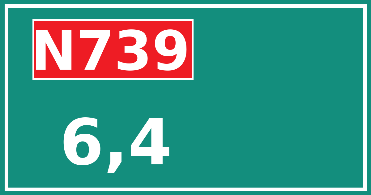 Hectometerbord N739 6,4