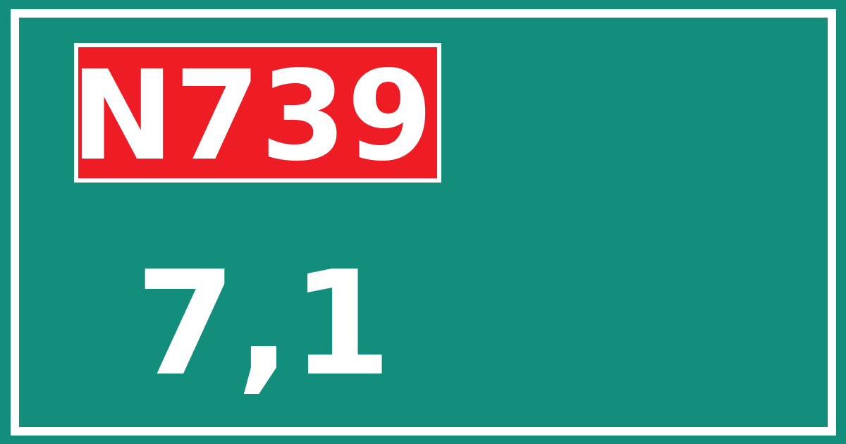 Hectometerbord N739 7,1