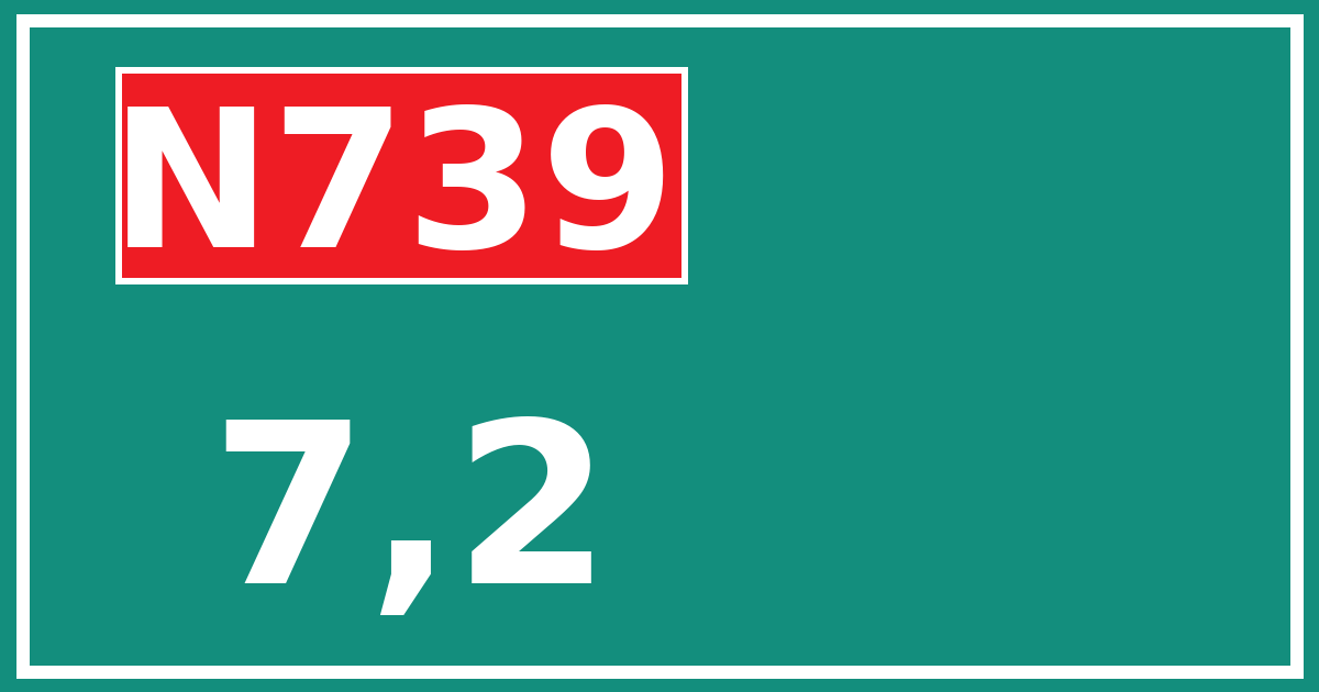 Hectometerbord N739 7,2