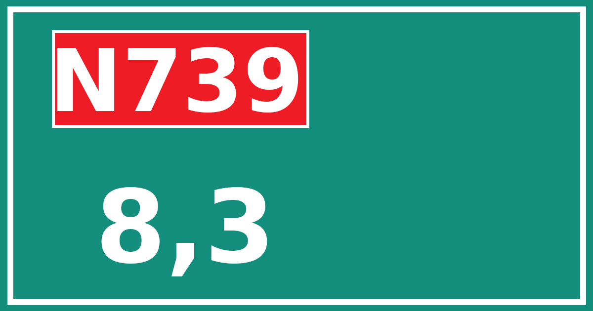 Hectometerbord N739 8,3
