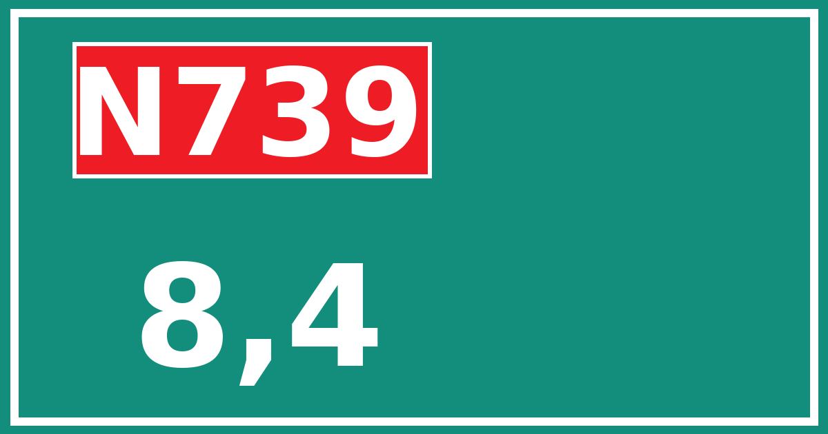 Hectometerbord N739 8,4