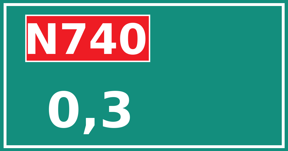 Hectometerbord N740 0,3