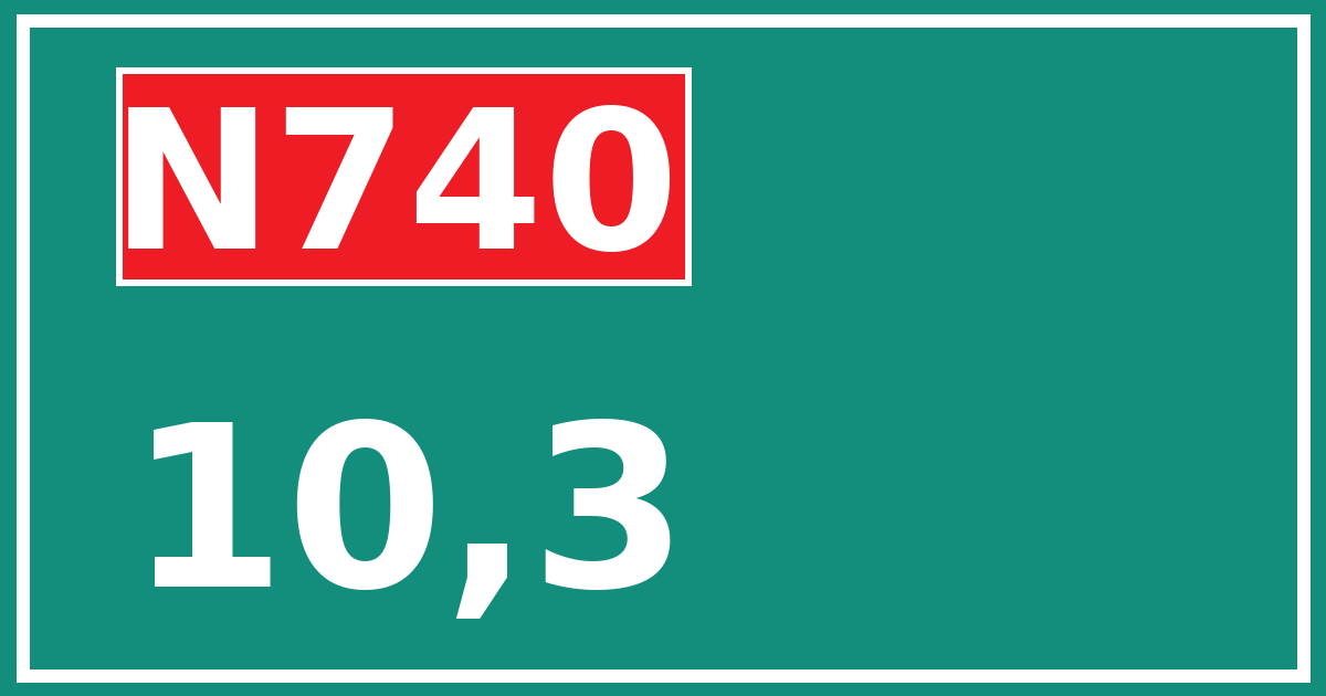 Hectometerbord N740 10,3