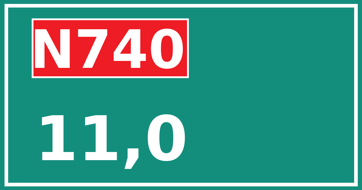 Hectometerbord N740 11,0