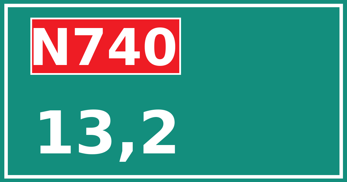 Hectometerbord N740 13,2