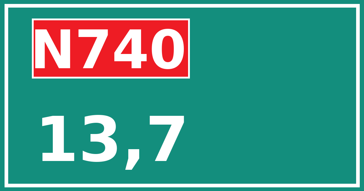 Hectometerbord N740 13,7