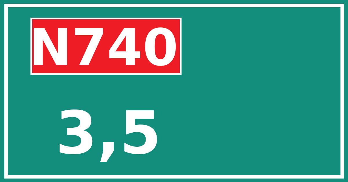 Hectometerbord N740 3,5
