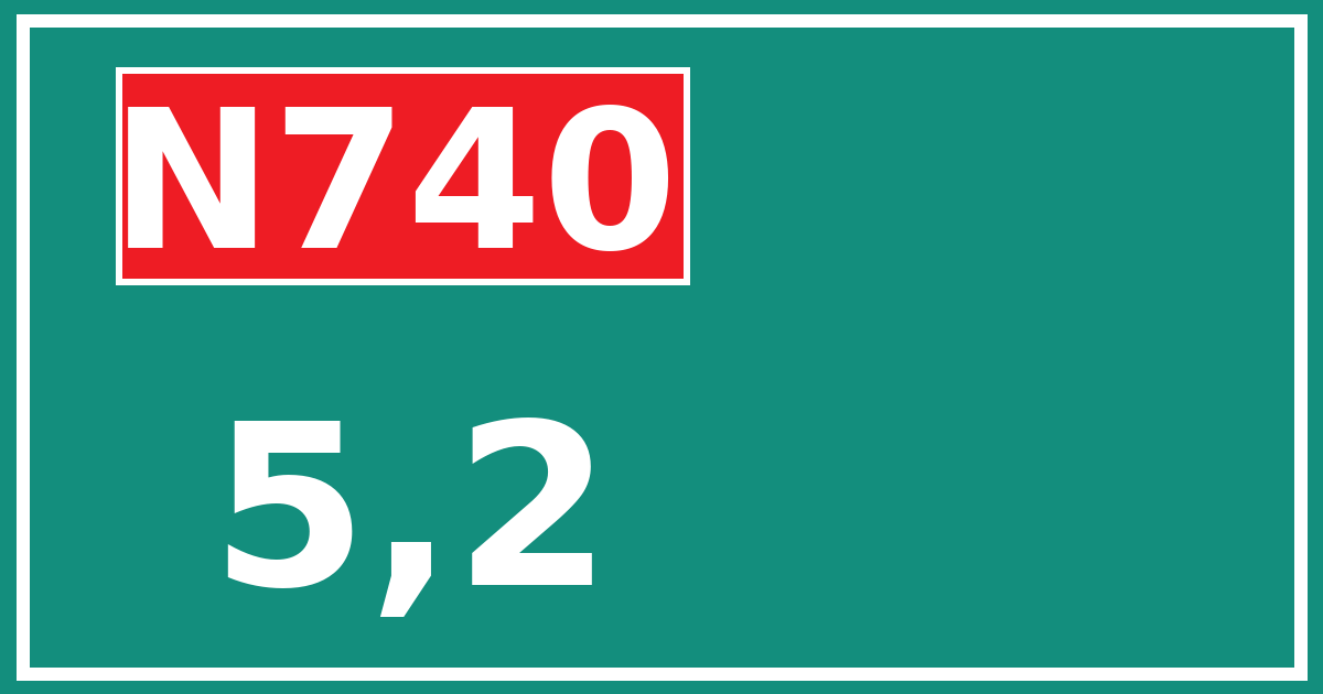 Hectometerbord N740 5,2