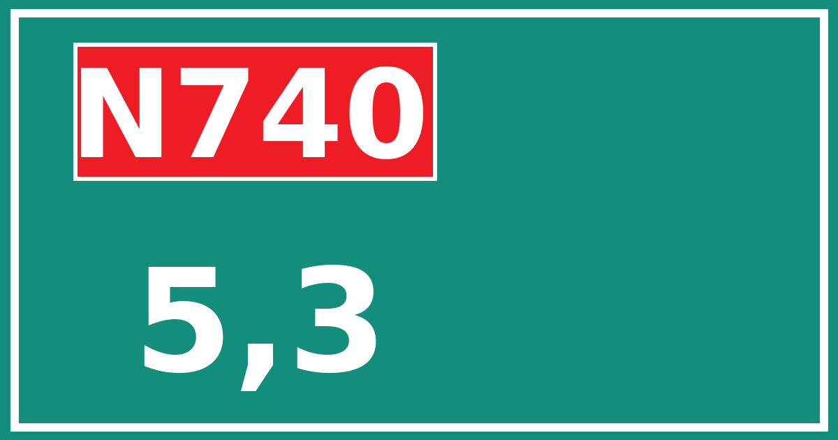Hectometerbord N740 5,3