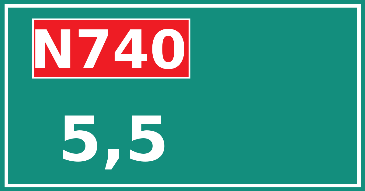 Hectometerbord N740 5,5