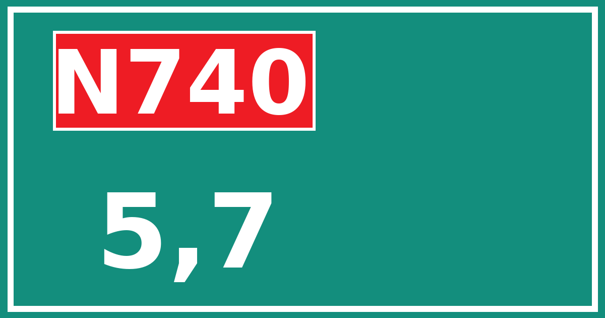 Hectometerbord N740 5,7