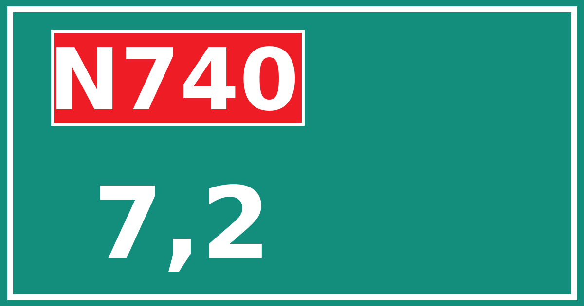 Hectometerbord N740 7,2