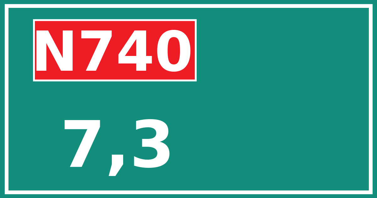 Hectometerbord N740 7,3