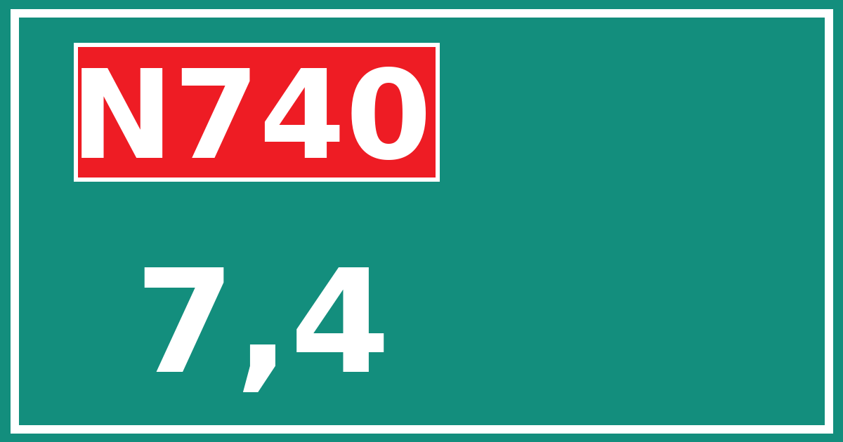 Hectometerbord N740 7,4