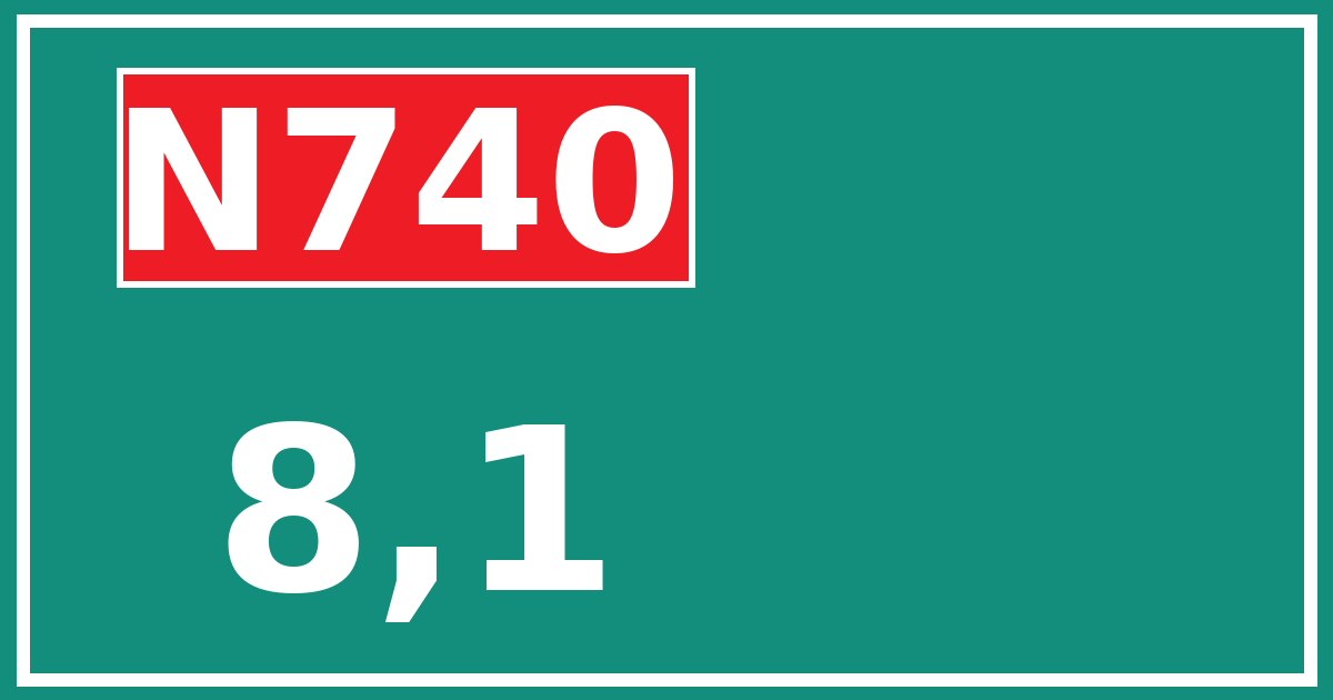 Hectometerbord N740 8,1