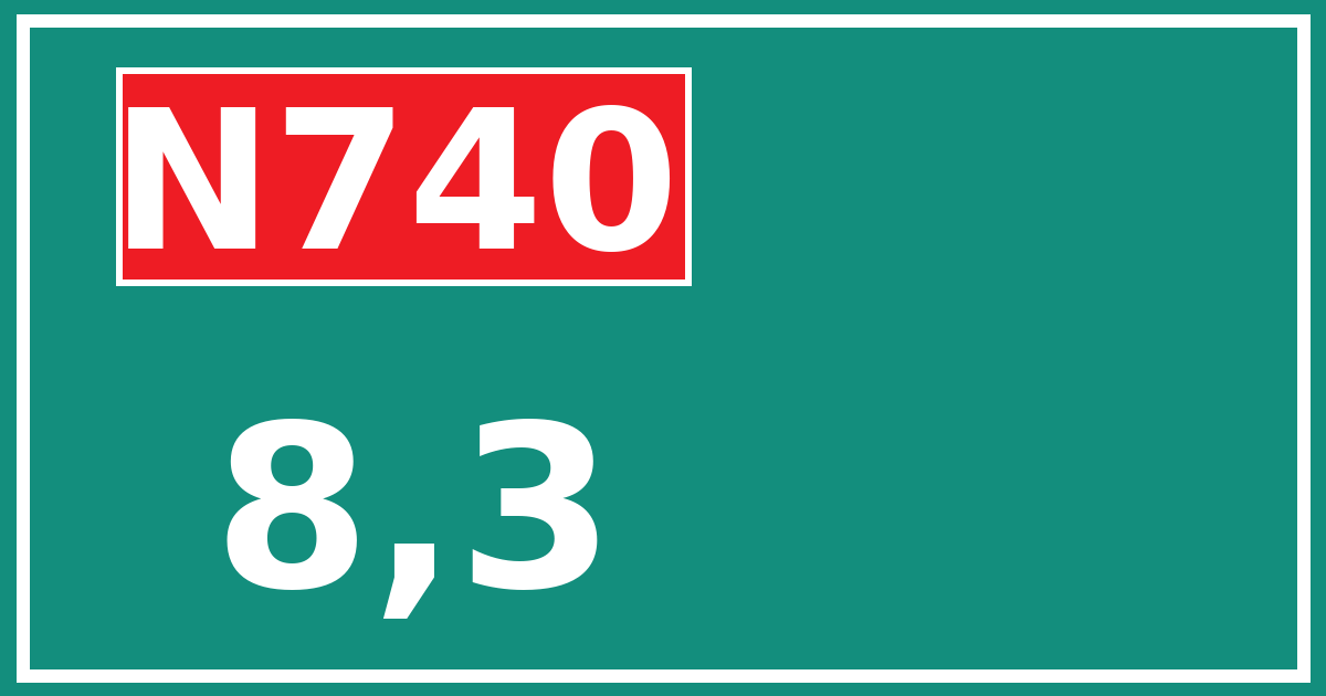Hectometerbord N740 8,3