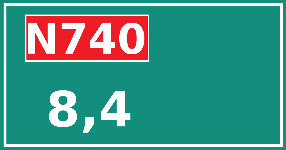 Hectometerbord N740 8,4