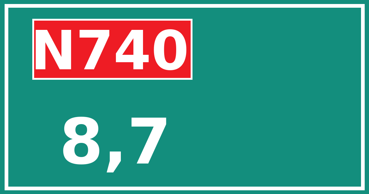 Hectometerbord N740 8,7