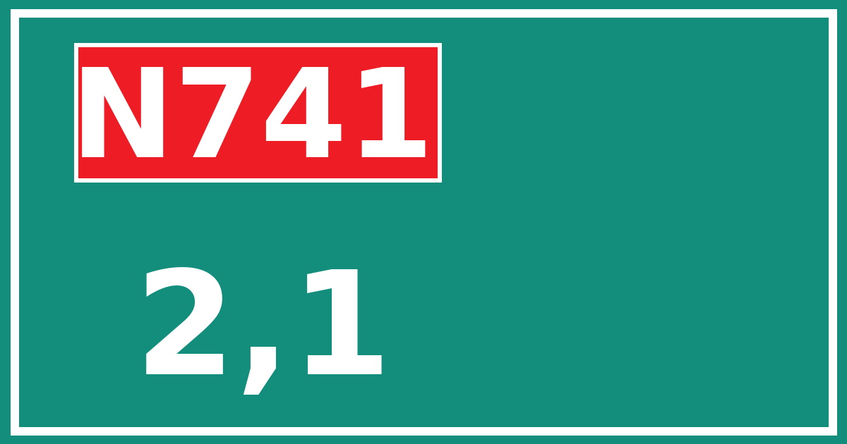 Hectometerbord N741 2,1